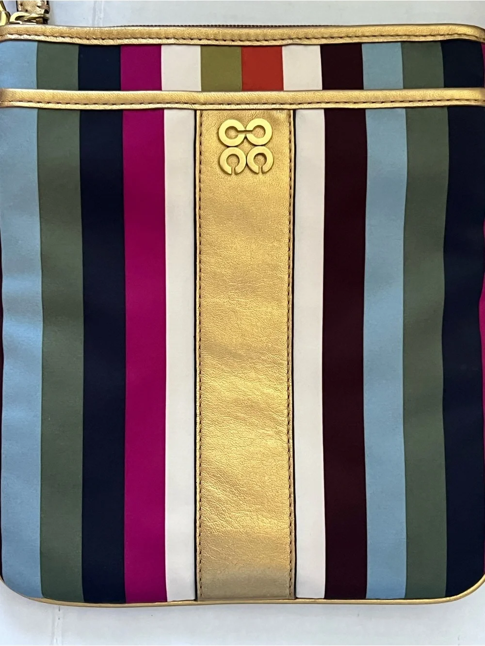 COACH LEGACY JULIA 2 pc MATCHING TAG SET. CROSSBODY & WRISTLET w GOLD TRIM EUC - Picture 2 of 16